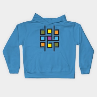 Square decorative color corporate identity design element. Kids Hoodie